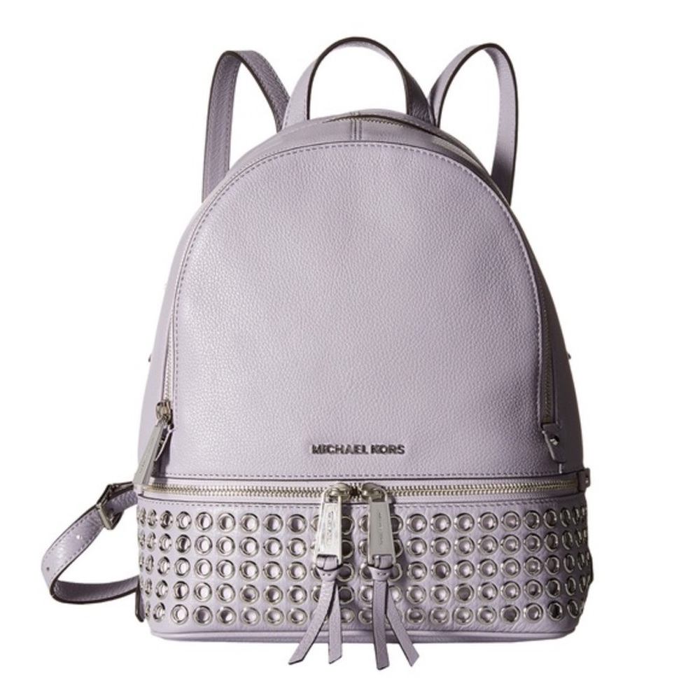 Michael Kors Rhea Lavender Studded Backpack